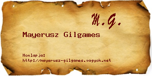 Mayerusz Gilgames névjegykártya